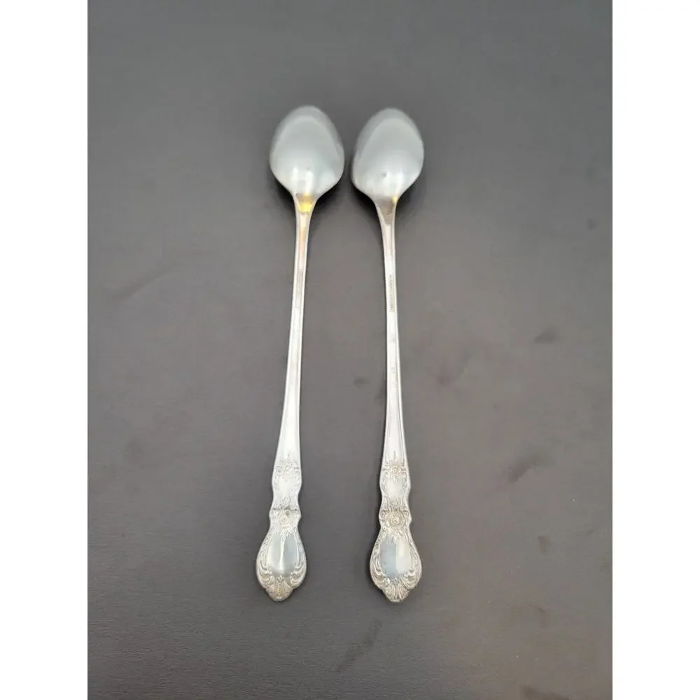 1847 IS Rogers Bros Silverware Set Of 2 HERITAGE Flatware Iced Spoon